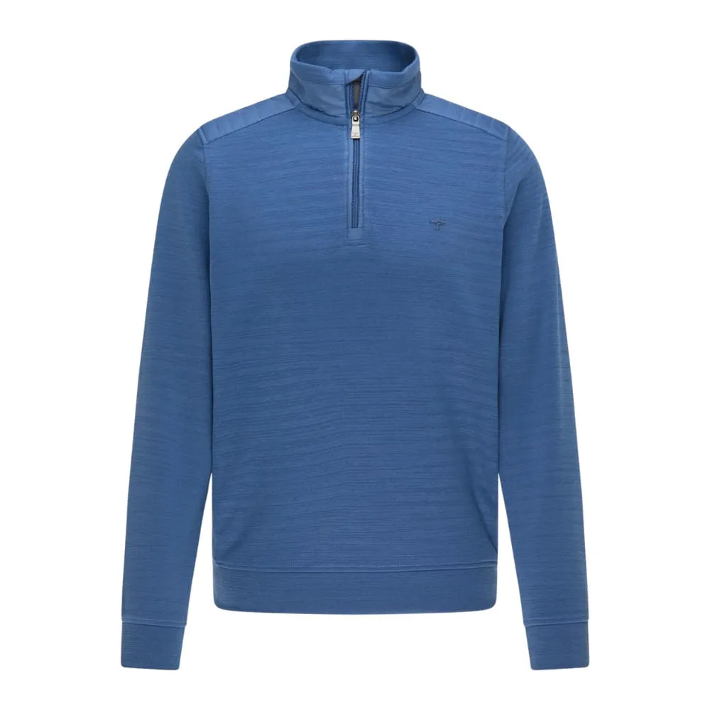 Fynch-Hatton Blue Half Zip | Menswear Online