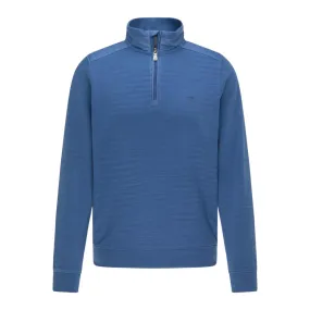 Fynch-Hatton Blue Half Zip | Menswear Online