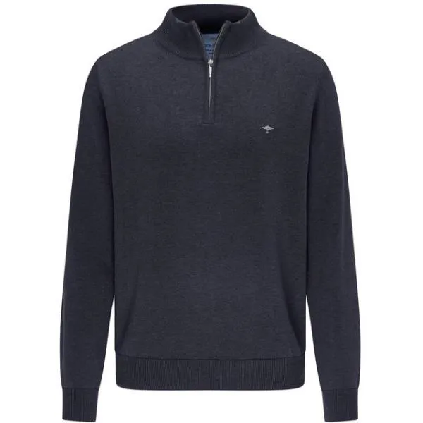 Fynch Hatton Half Zip Sweater - Navy - SFPK 215 690