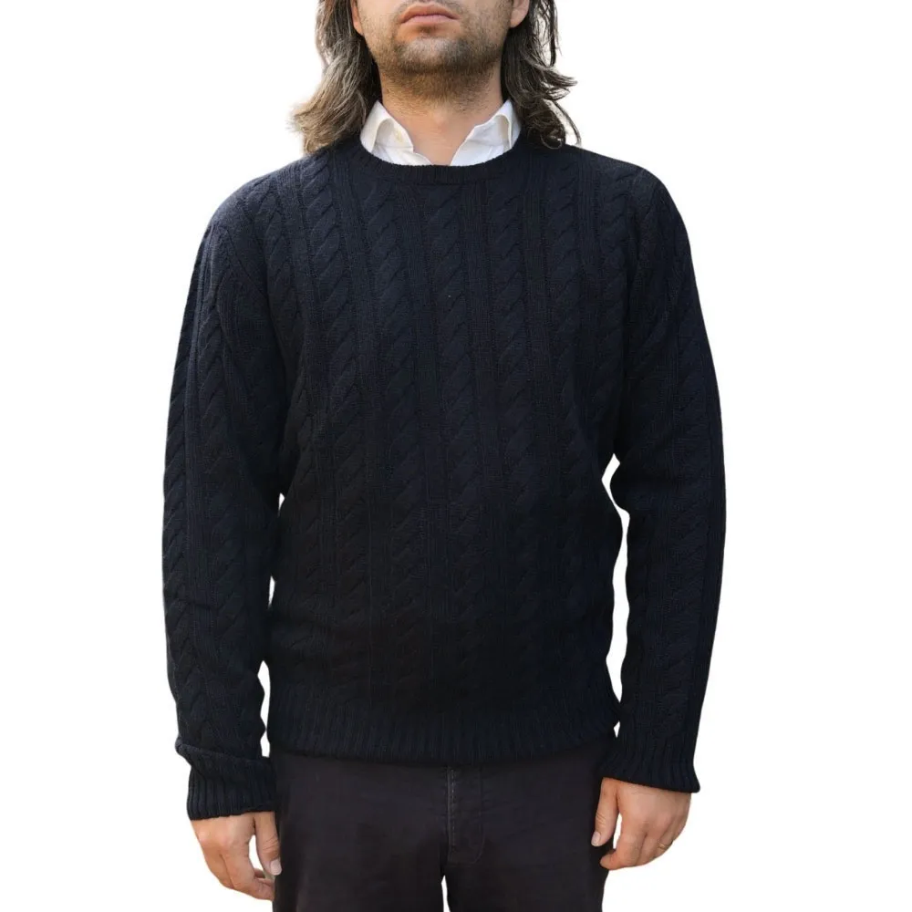 Fynch-Hatton Wool Cable Knit Jumper | Menswear Online