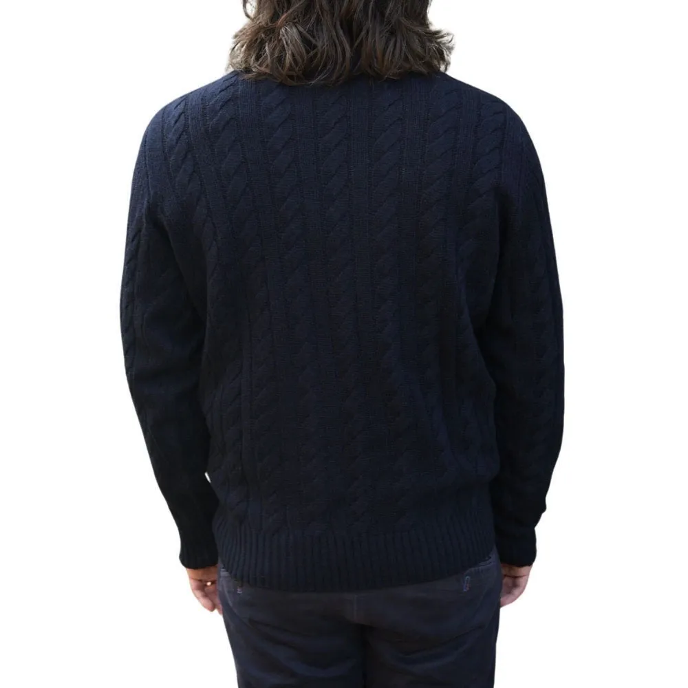 Fynch-Hatton Wool Cable Knit Jumper | Menswear Online