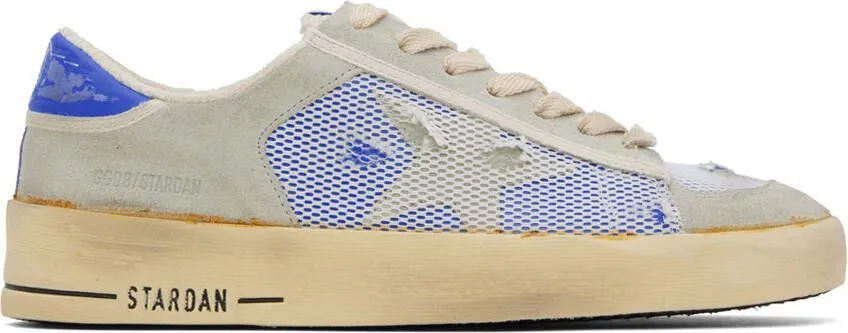 Golden Goose Gray & Blue Stardan Sneakers