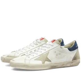 Golden Goose Superstar Leather SneakerWhite, Ice & Denim Blue