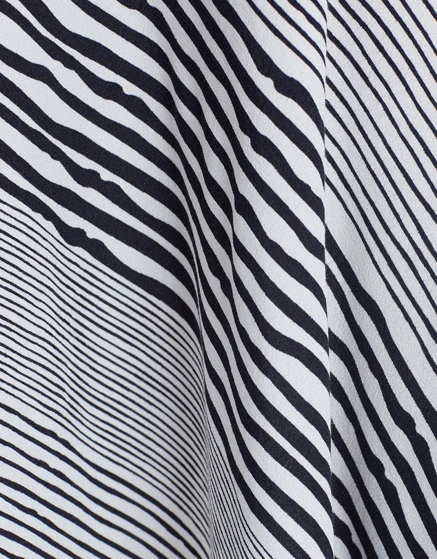 Grace Willow - Cassie Skirt in Black and White Stripe