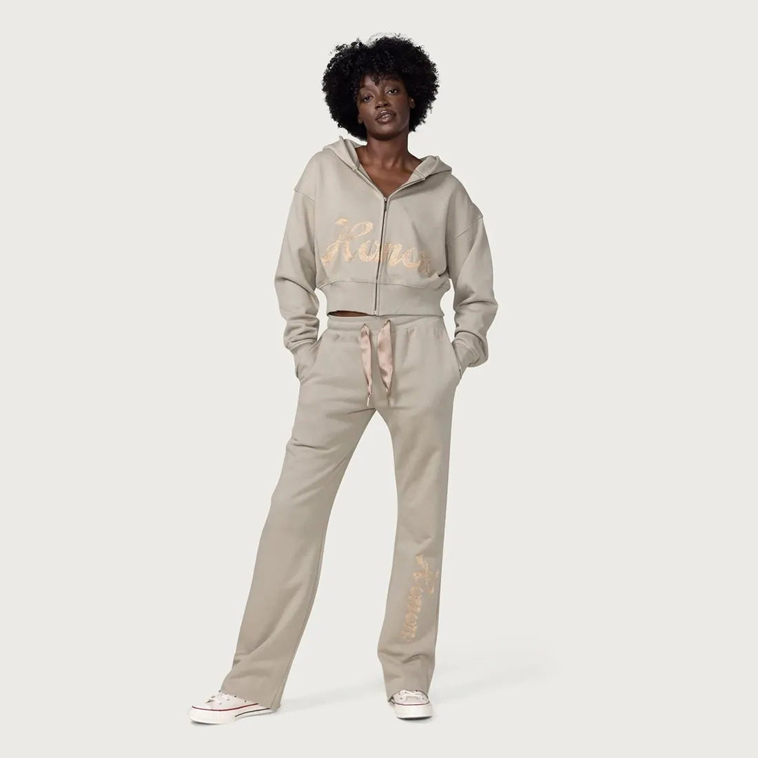 Honor The Gift Women Cropped Hoody (sand)