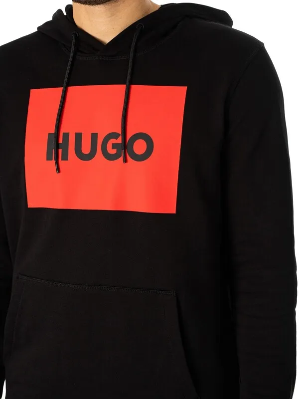 HUGO Duratschi223 Graphic Pullover Hoodie - Black