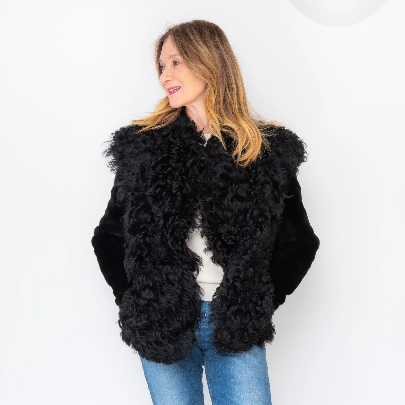 Isabel Marant Black Shearling Jacket