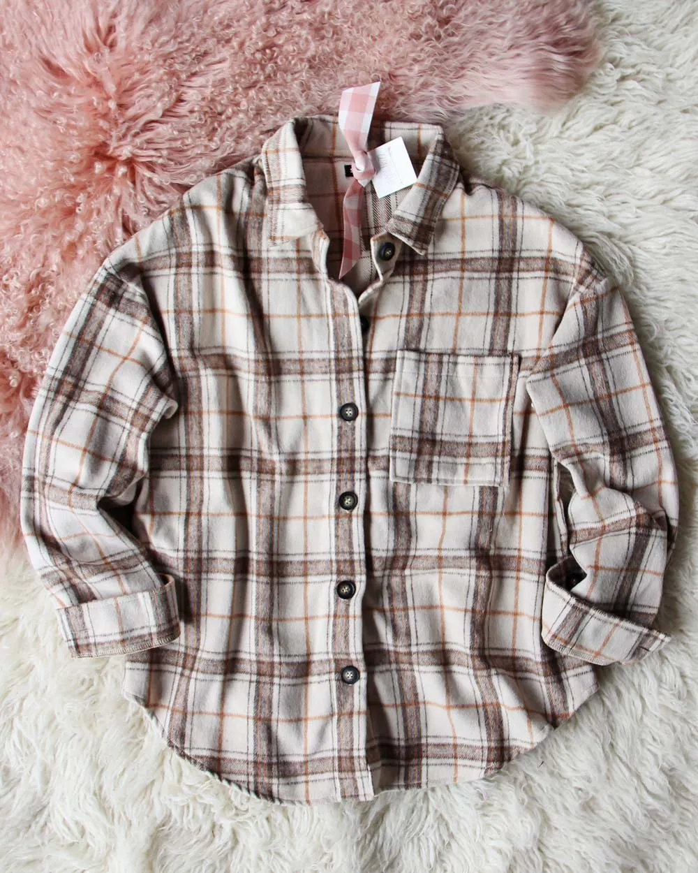 Lumber Jill Jacket Shirt in Cream