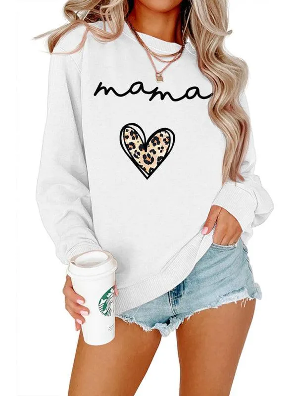 Mama Love Print Women Sweatshirt