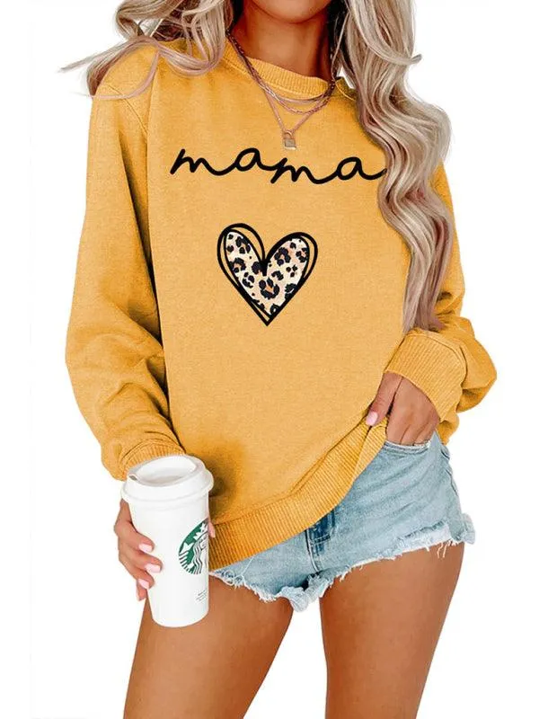 Mama Love Print Women Sweatshirt