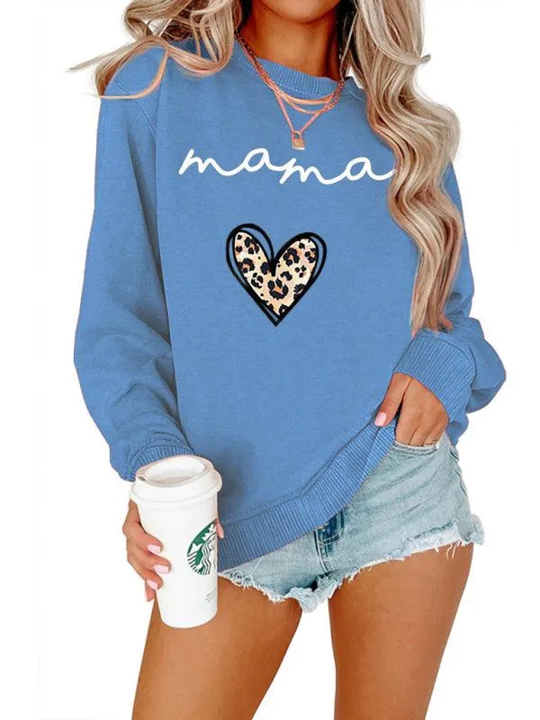 Mama Love Print Women Sweatshirt