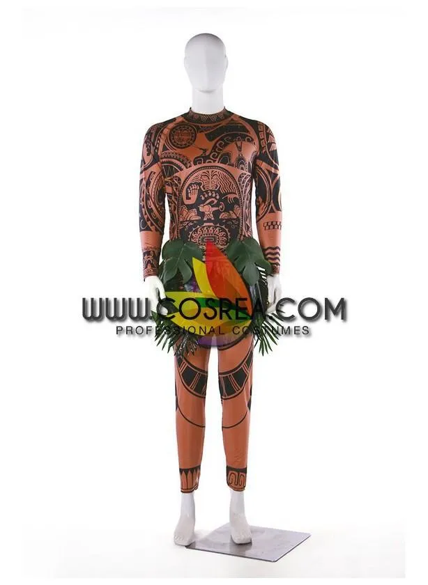 Moana Chief Tui Printed Cosplay Costume