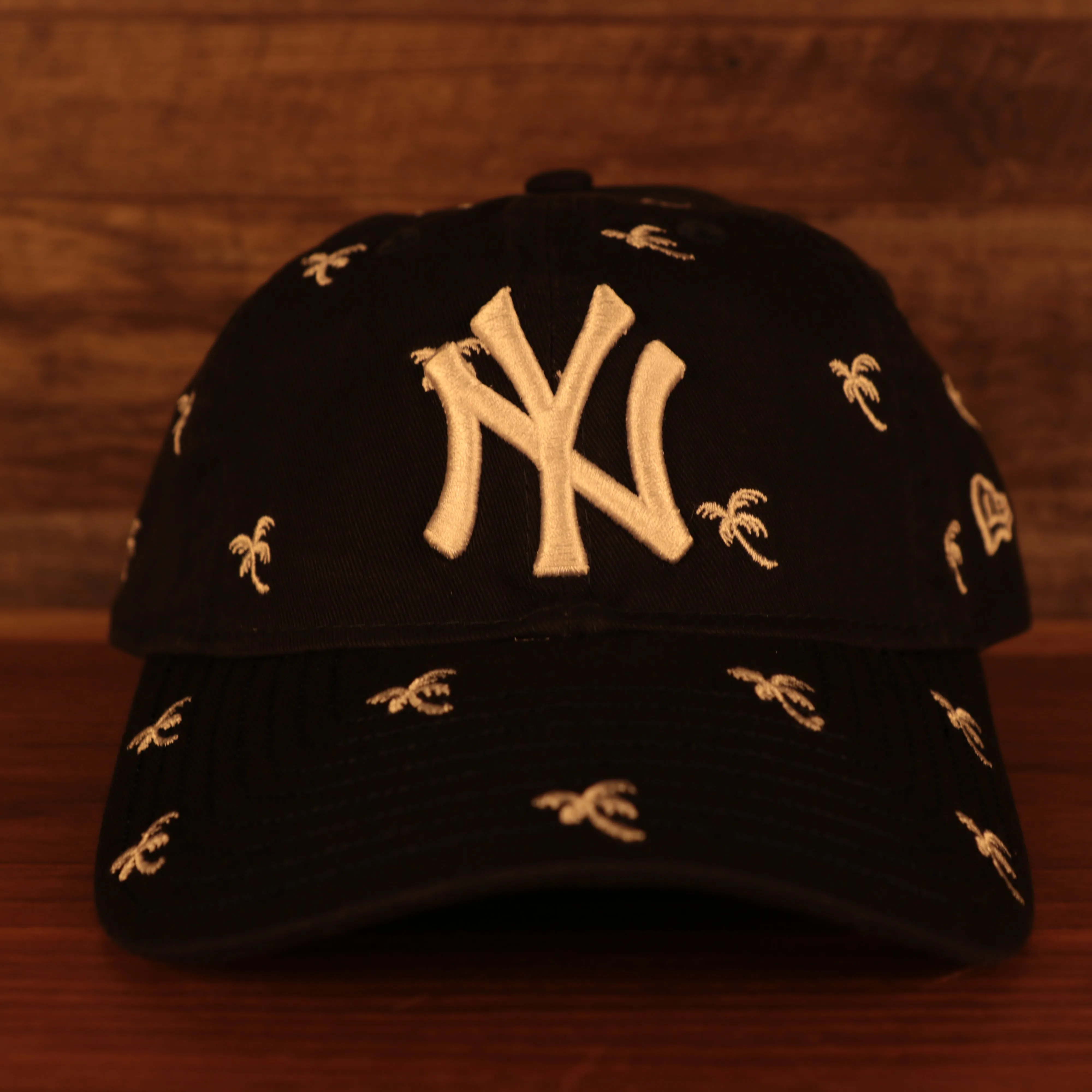 New York Yankees Spring Training 2022 Youth All Over Palm Tree Navy 9Twenty Dad Hat