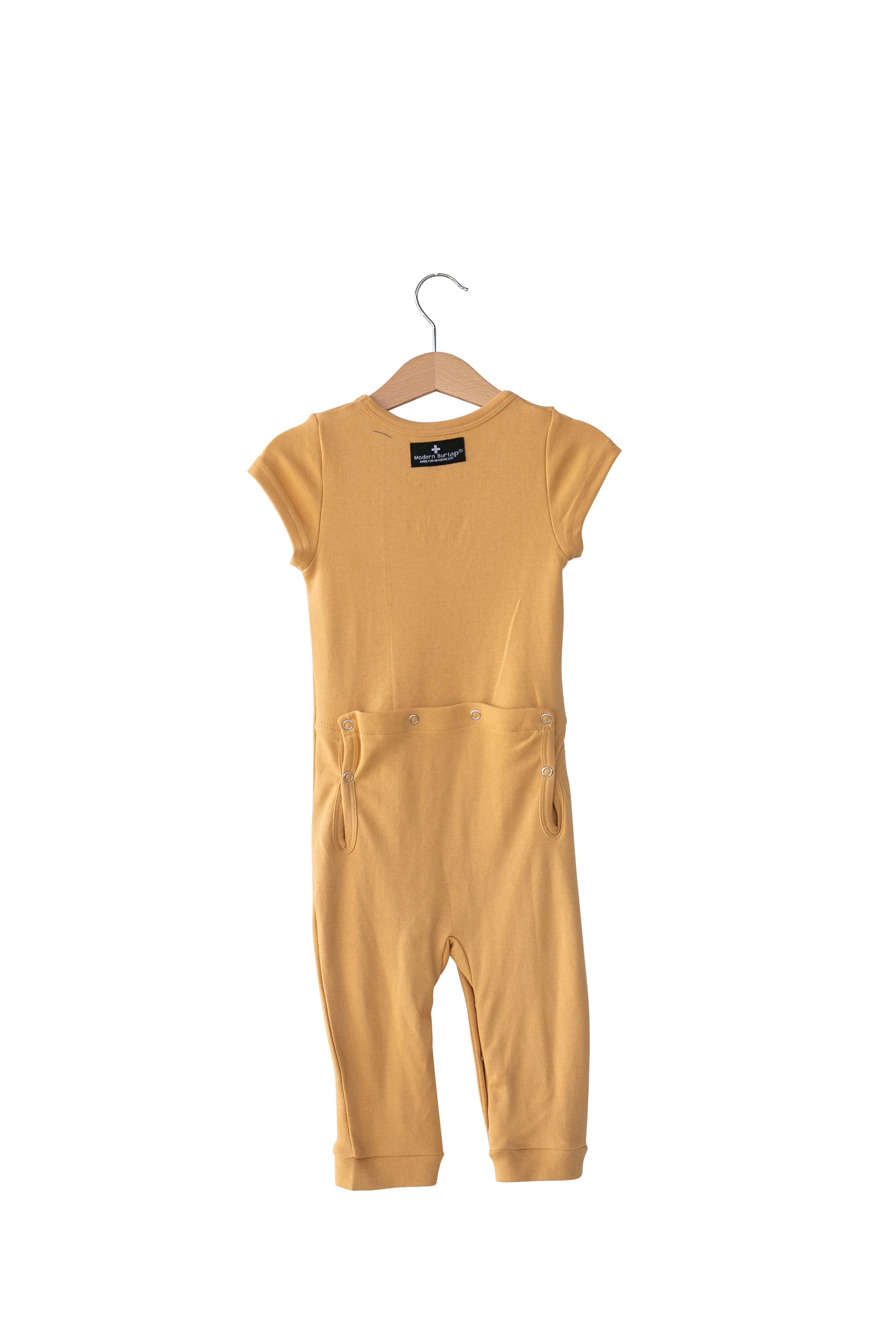 Organic Short Sleeve Jumpsuit with Explorer Back -  Colors