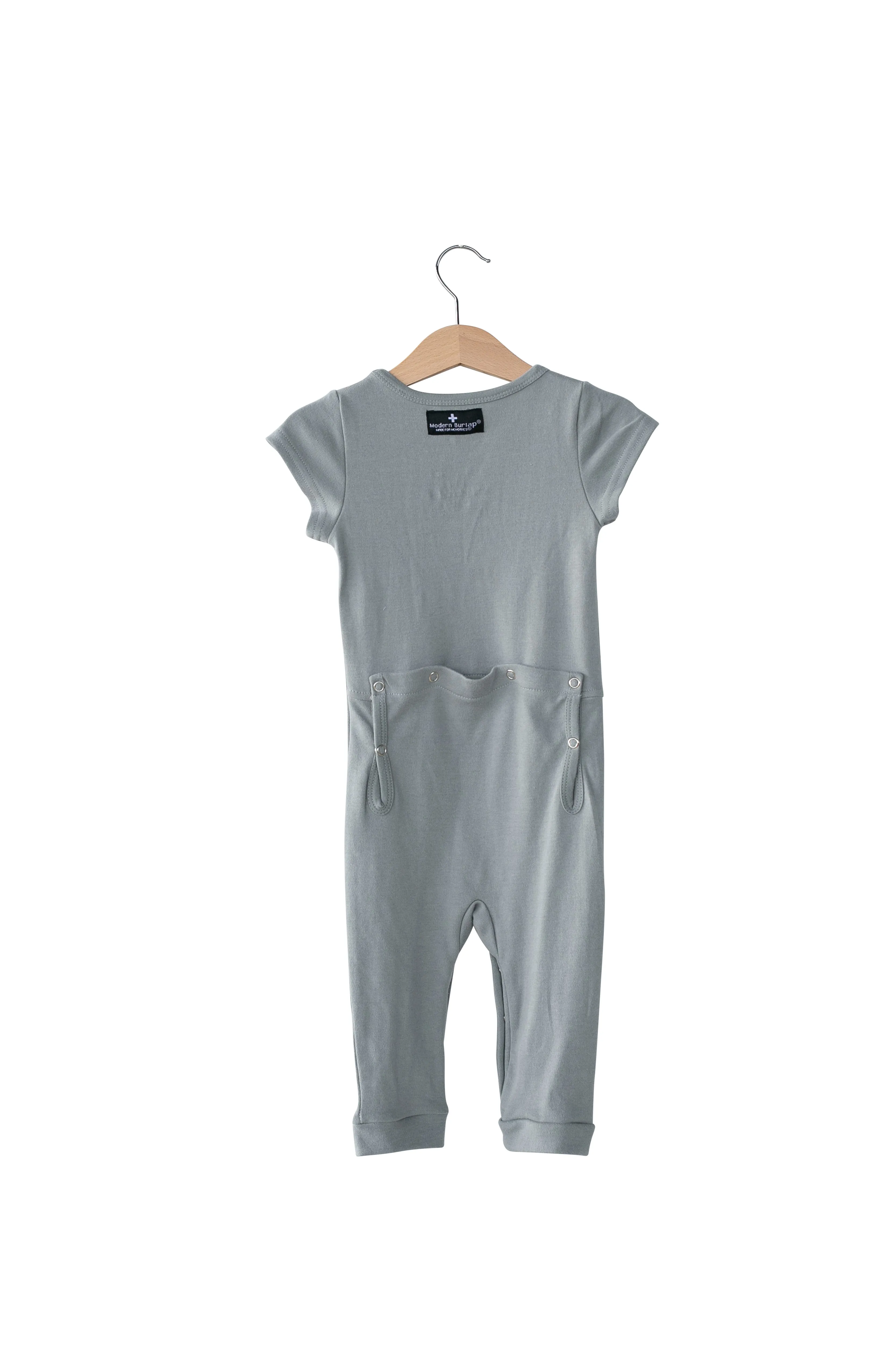 Organic Short Sleeve Jumpsuit with Explorer Back -  Colors