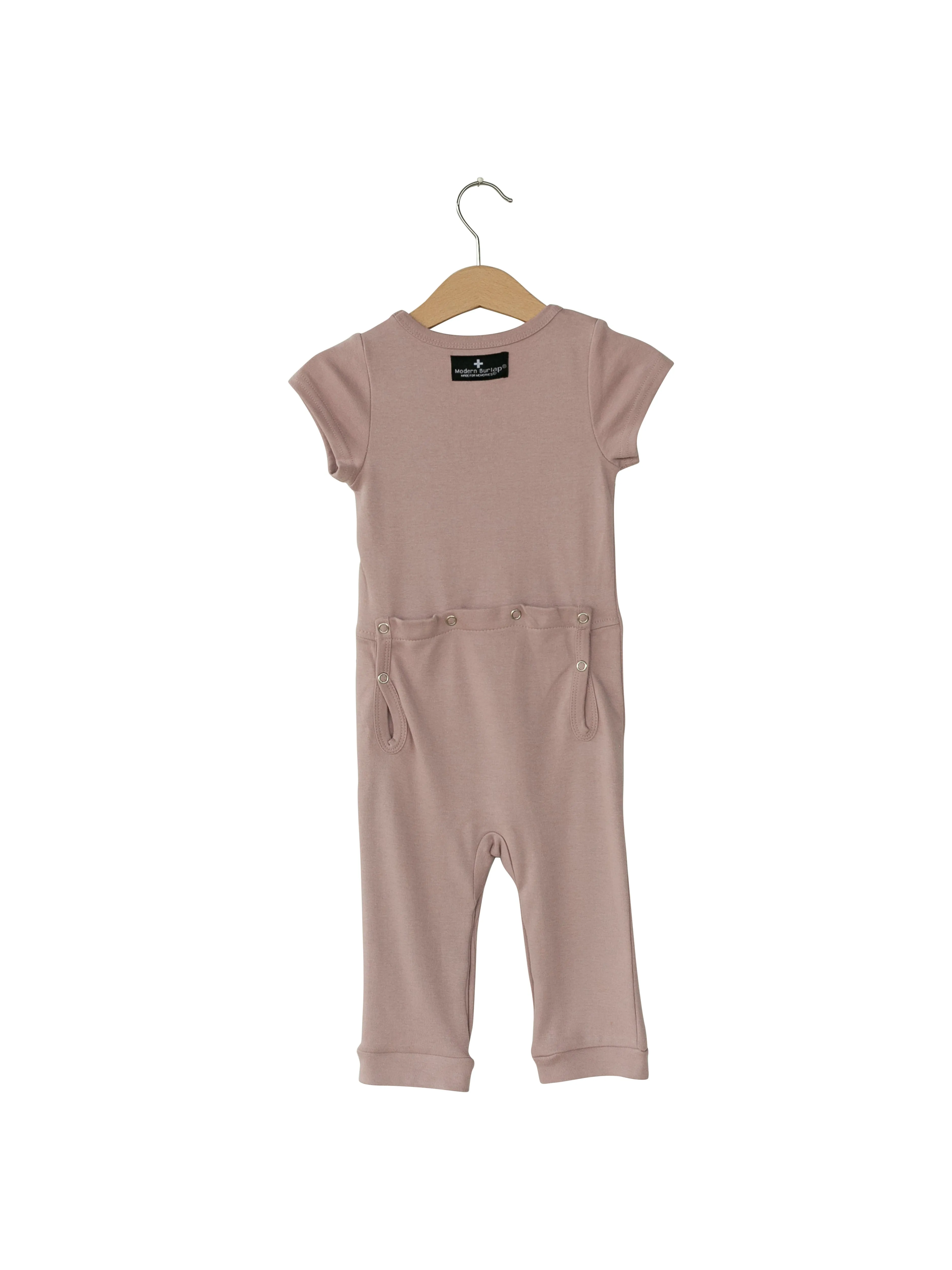 Organic Short Sleeve Jumpsuit with Explorer Back -  Colors