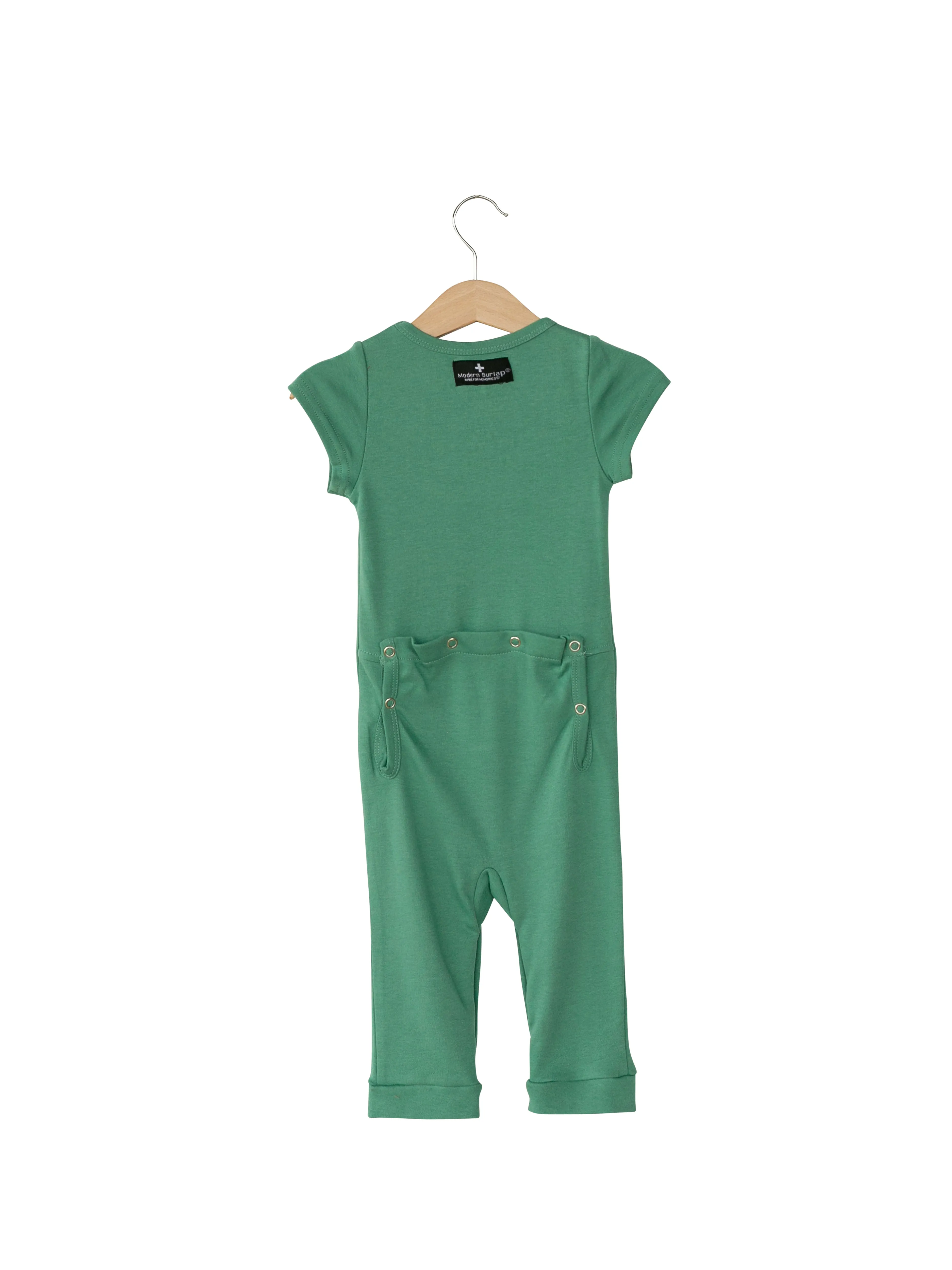 Organic Short Sleeve Jumpsuit with Explorer Back -  Colors