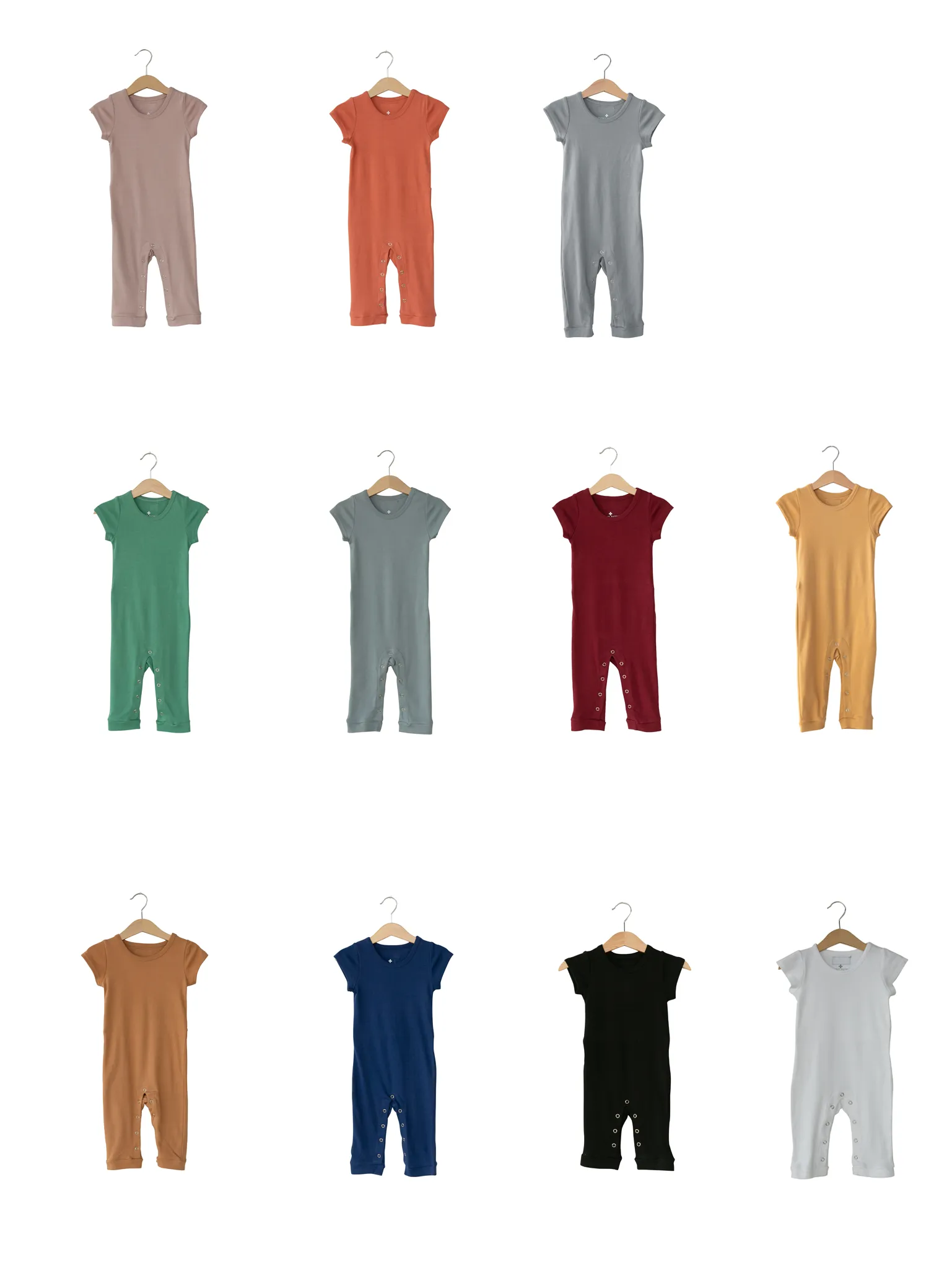 Organic Short Sleeve Jumpsuit with Explorer Back -  Colors