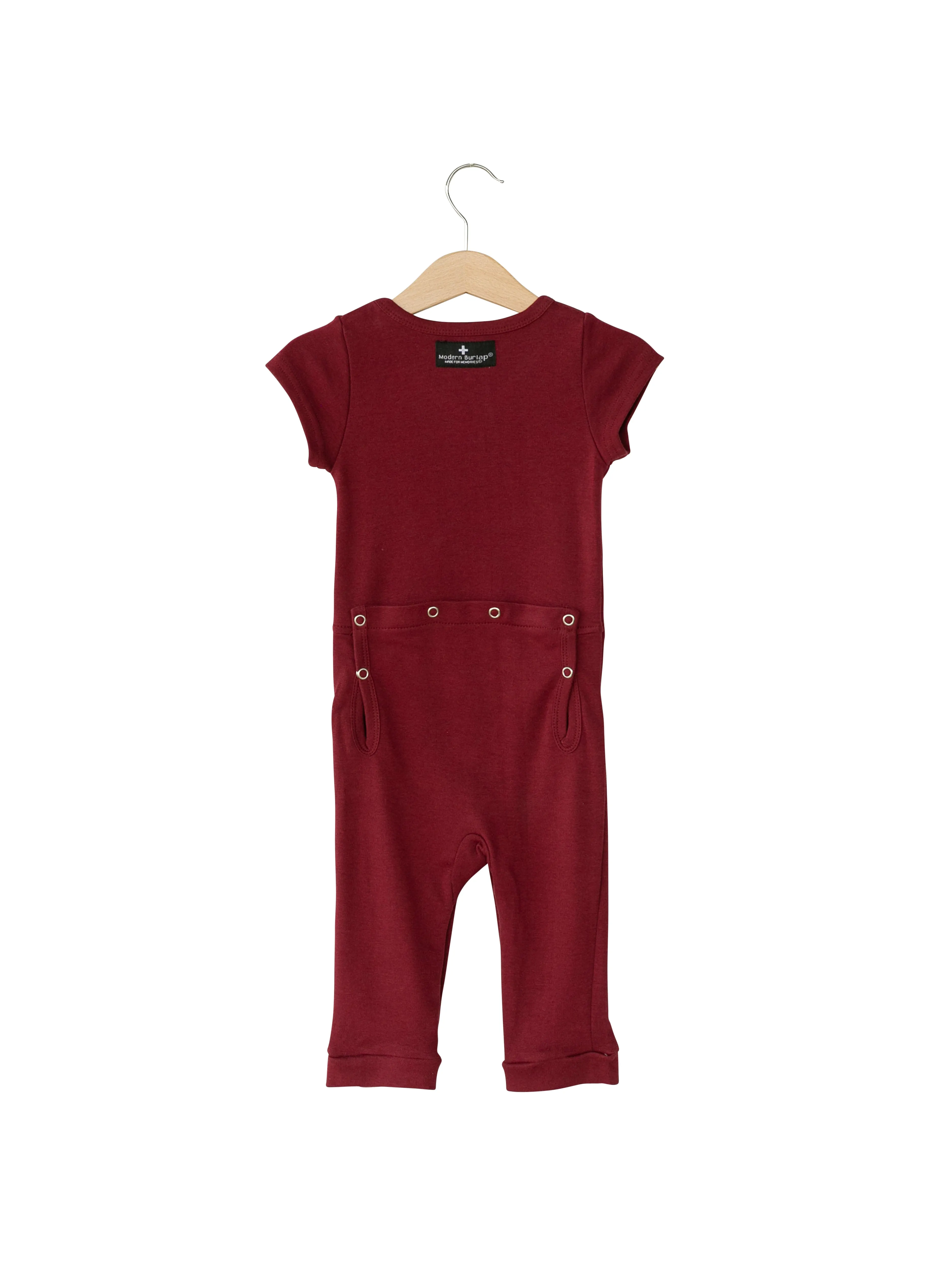 Organic Short Sleeve Jumpsuit with Explorer Back -  Colors