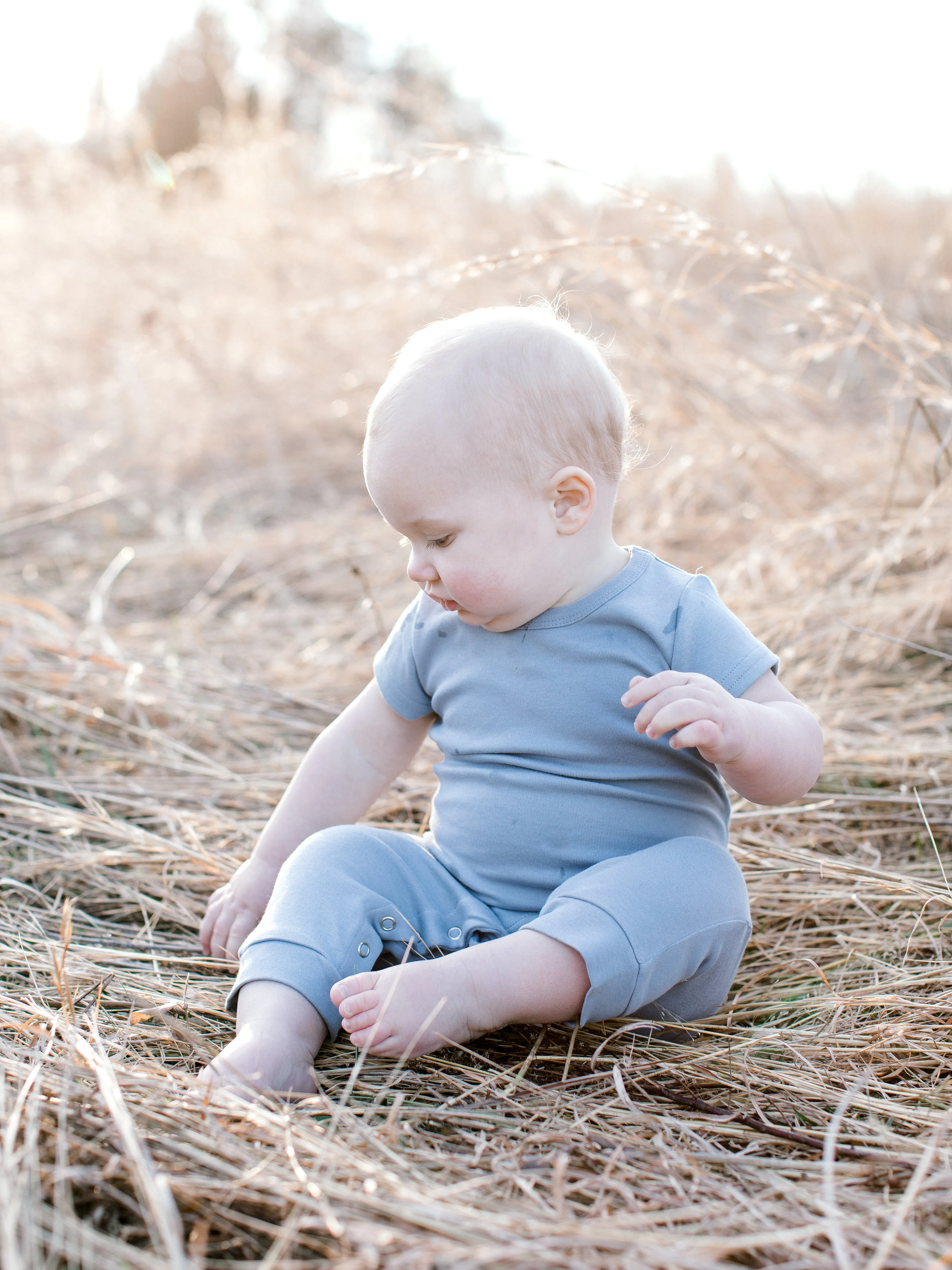 Organic Short Sleeve Jumpsuit with Explorer Back -  Colors