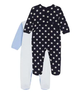 Petit Bateau Baby Boy Star Print Snap Footie