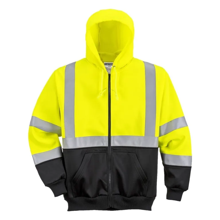 Portwest PW2 Hi-Viz Two-Tone Zipped Hoody