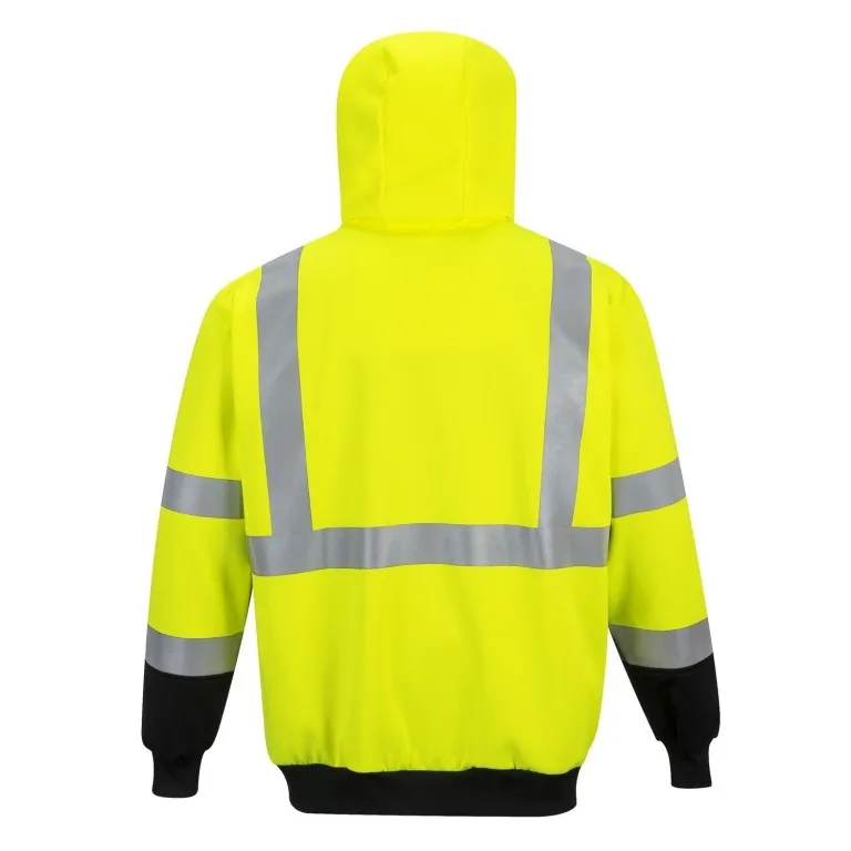 Portwest PW2 Hi-Viz Two-Tone Zipped Hoody