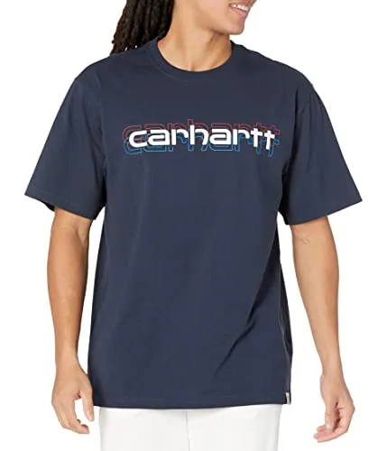 PR ONLY Carhartt 105709 & K195 Men's Loose Fit Heavyweight Short-Sleeve Logo Graphic T-Shirt