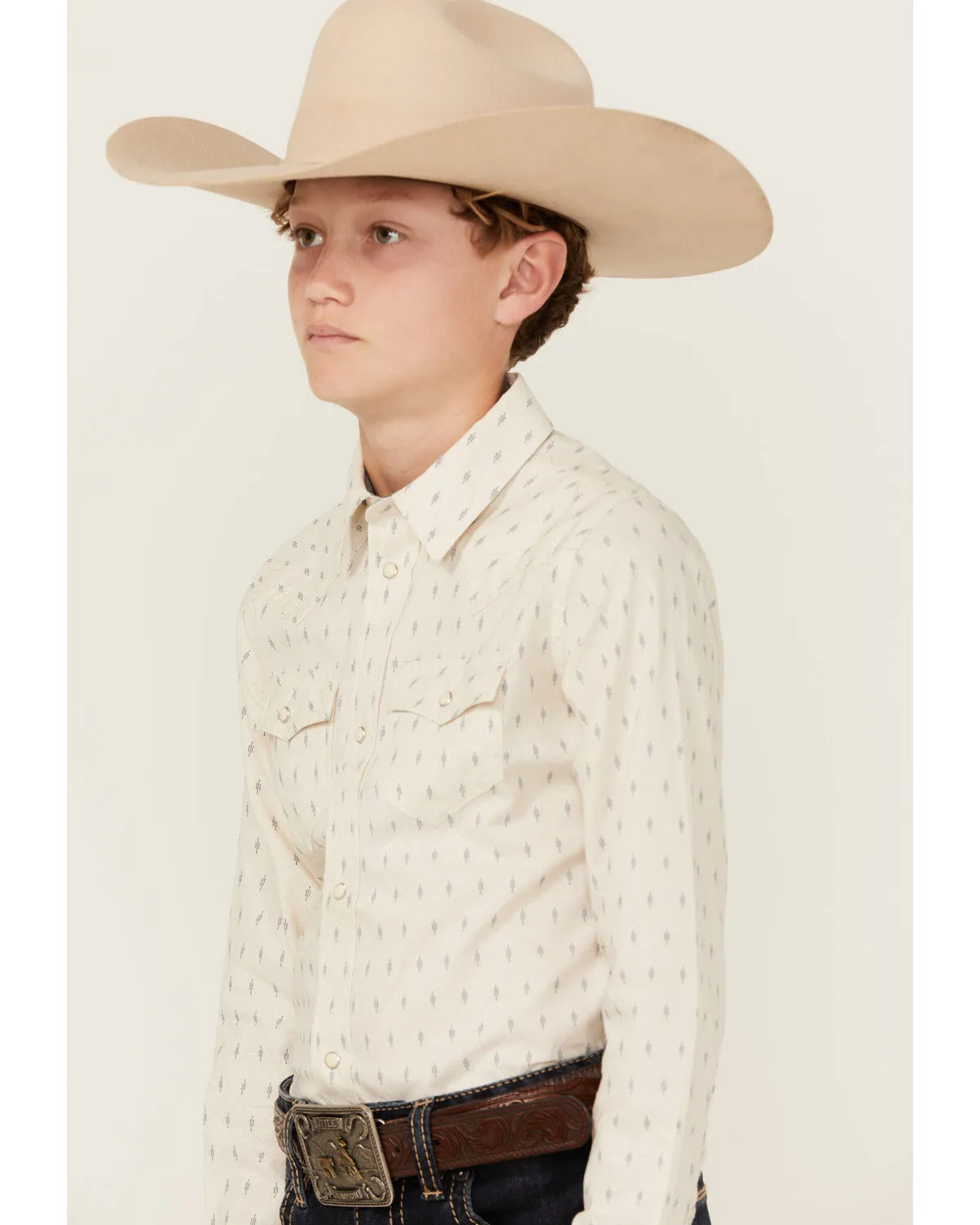 Product Name:  Cody James Boys' Mirage Geo Print Long Sleeve Snap Western Shirt