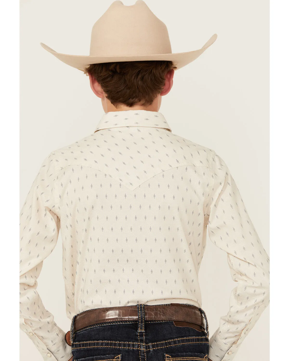 Product Name:  Cody James Boys' Mirage Geo Print Long Sleeve Snap Western Shirt