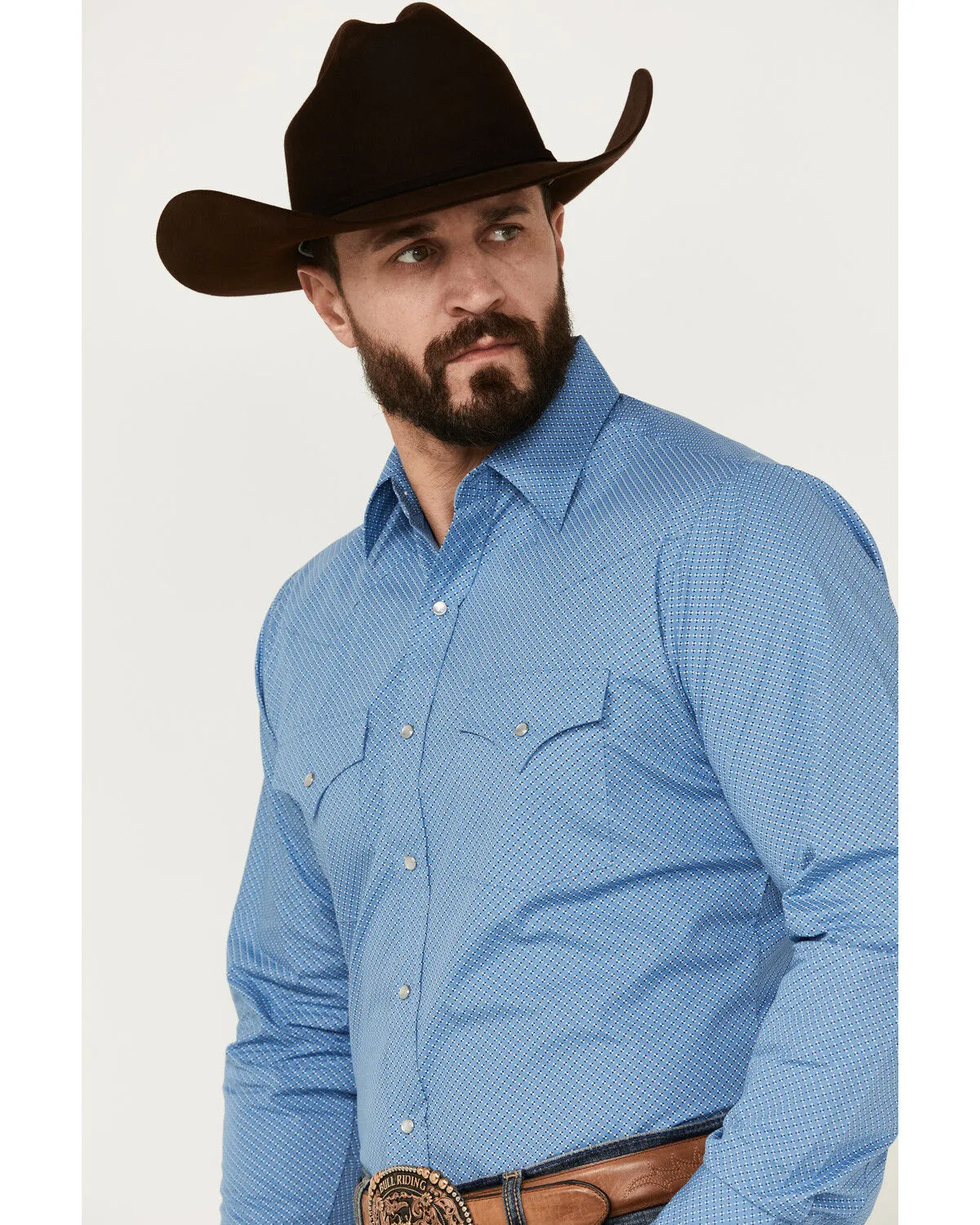 Product Name:  Ely Walker Men's Geo Print Long Sleeve Pearl Snap Western Shirt - Tall