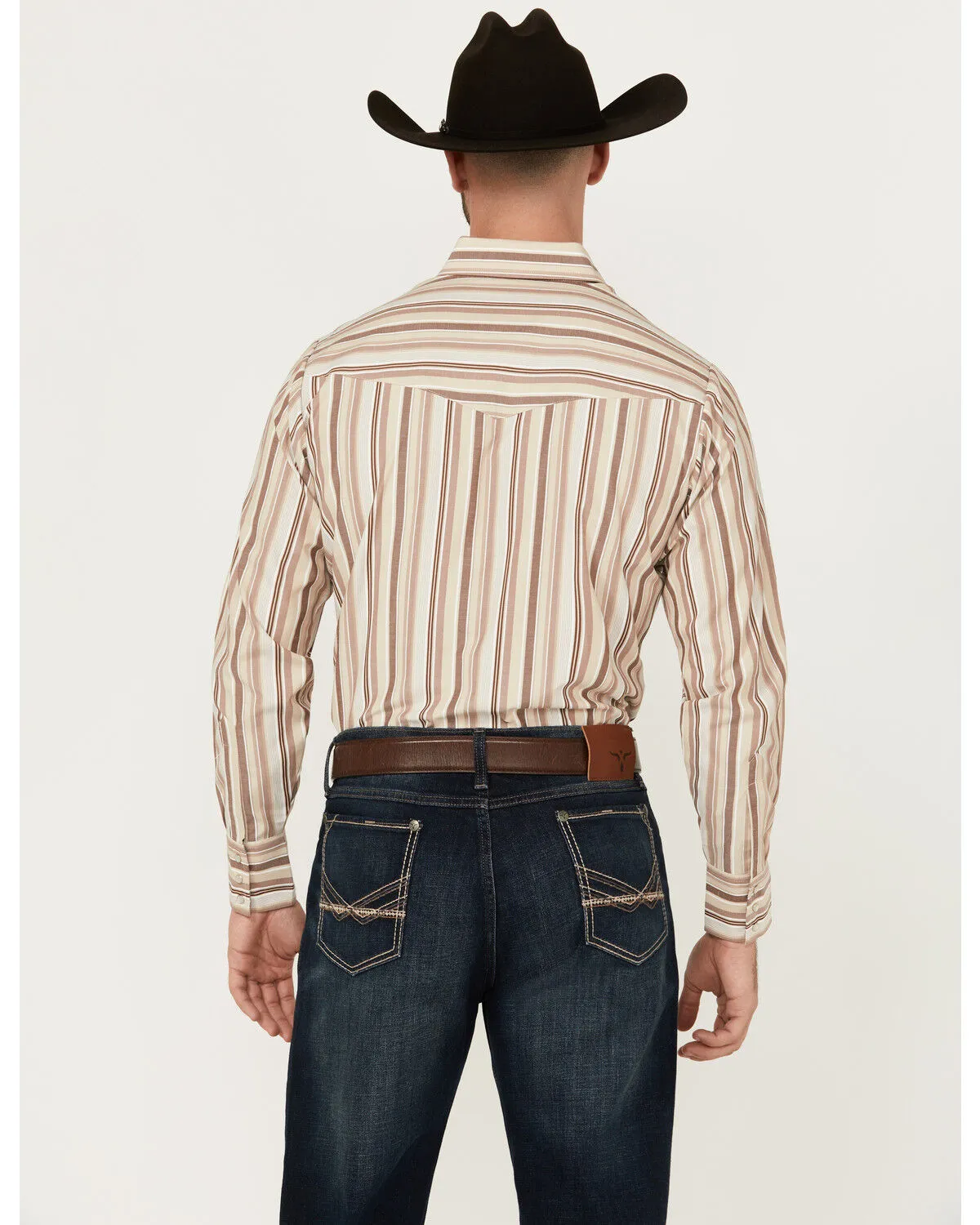 Product Name:  Ely Walker Men's Striped Print Long Sleeve Snap Western Shirt - Big