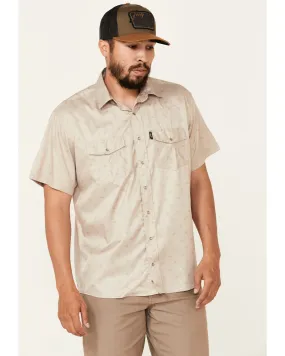 Product Name:  Hooey Men's Punchy Print Habitat Sol Short Sleeve Pearl Snap Western Shirt