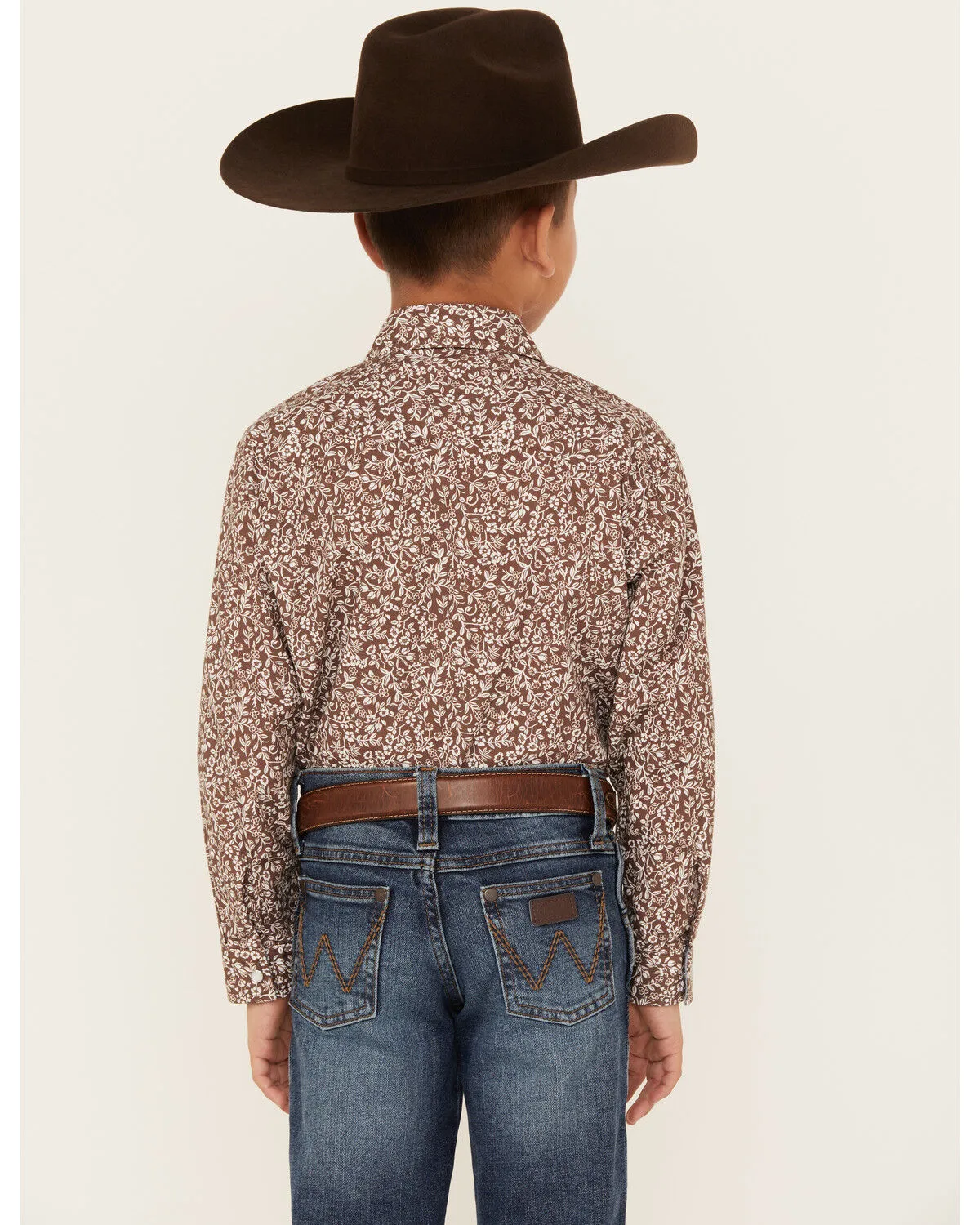 Product Name:  Roper Boys' Floral Print Long Sleeve Western Peal Snap Shirt