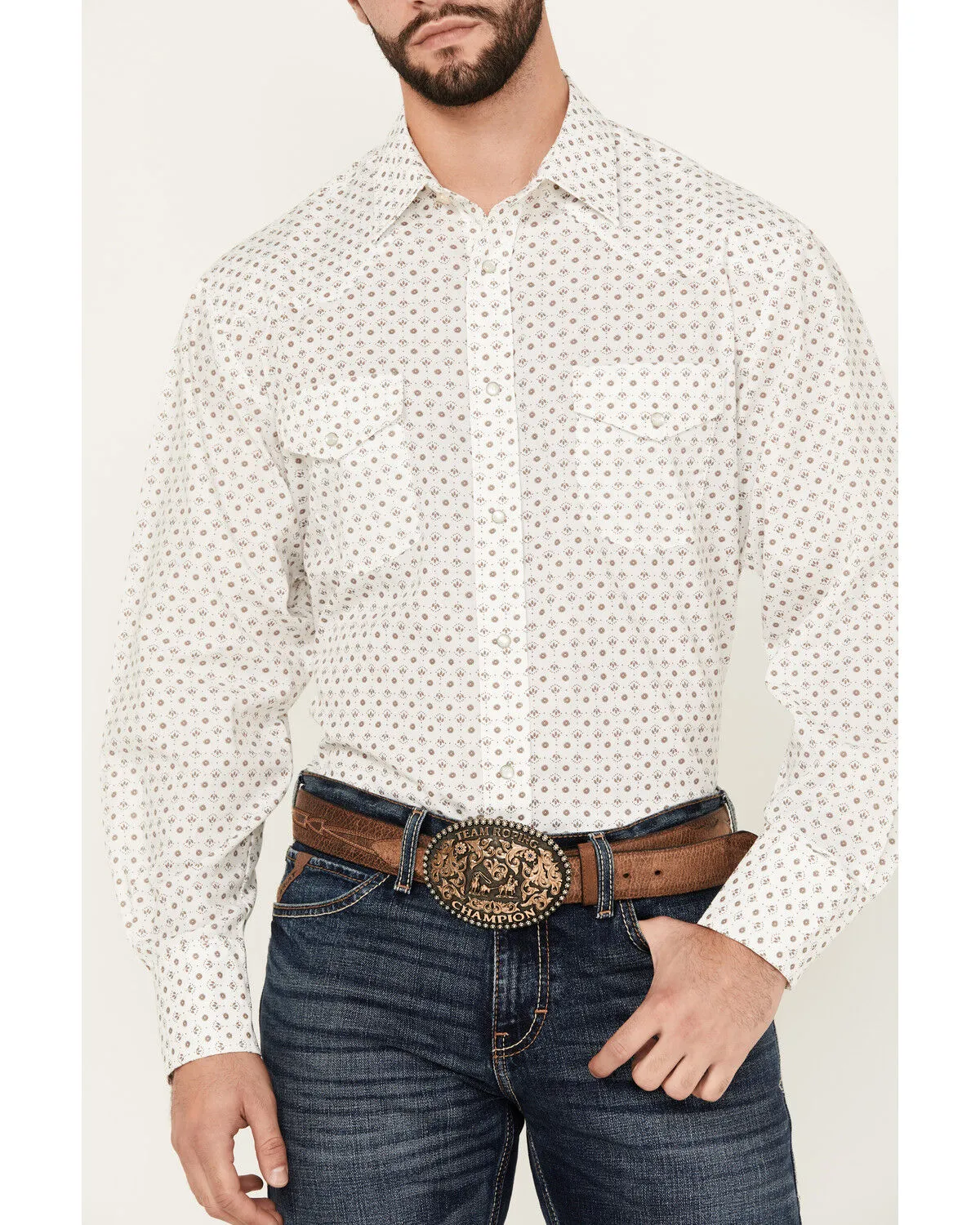 Product Name:  Roper Men's KC Geo Print Long Sleeve Snap Western Shirt