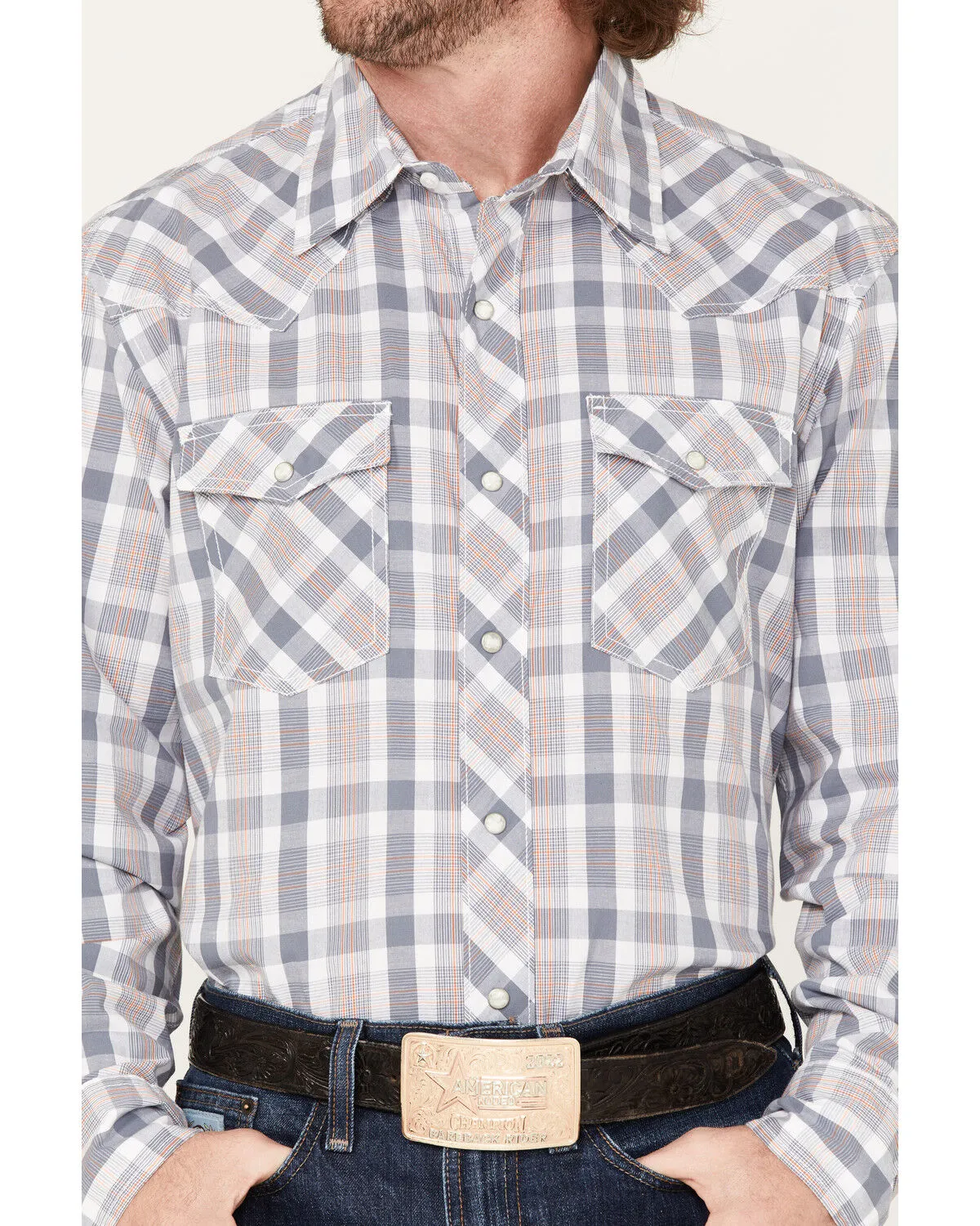 Product Name:  Wrangler 20X Men's Competition Advanced Comfort Small Plaid Print Long Sleeve Snap Shirt