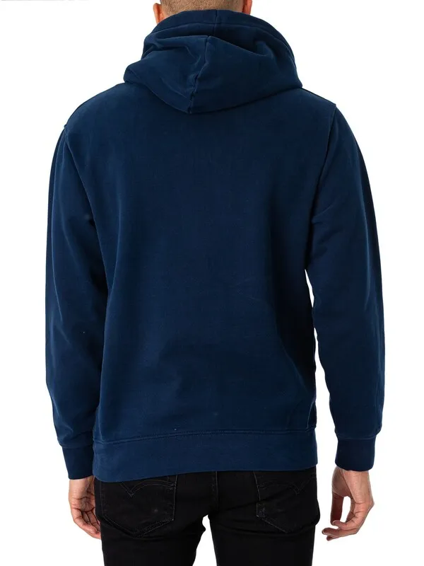 Replay Graphic Pullover Hoodie - Navy