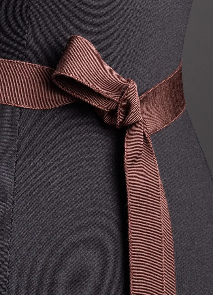 Ribbon Belt, Narrow - Chocolate