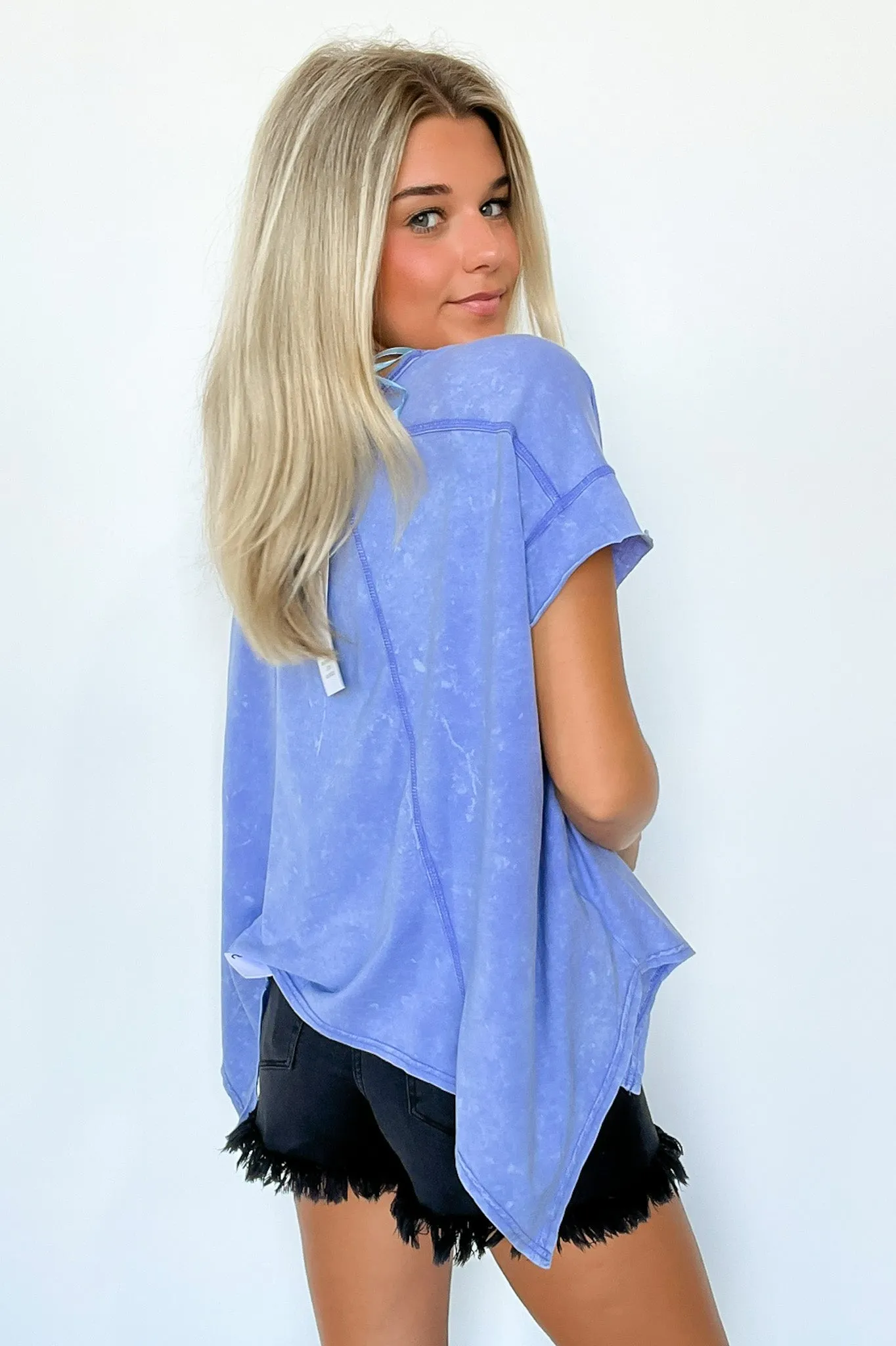 Roni Washed Relaxed Short Sleeve Top - BACK IN STOCK