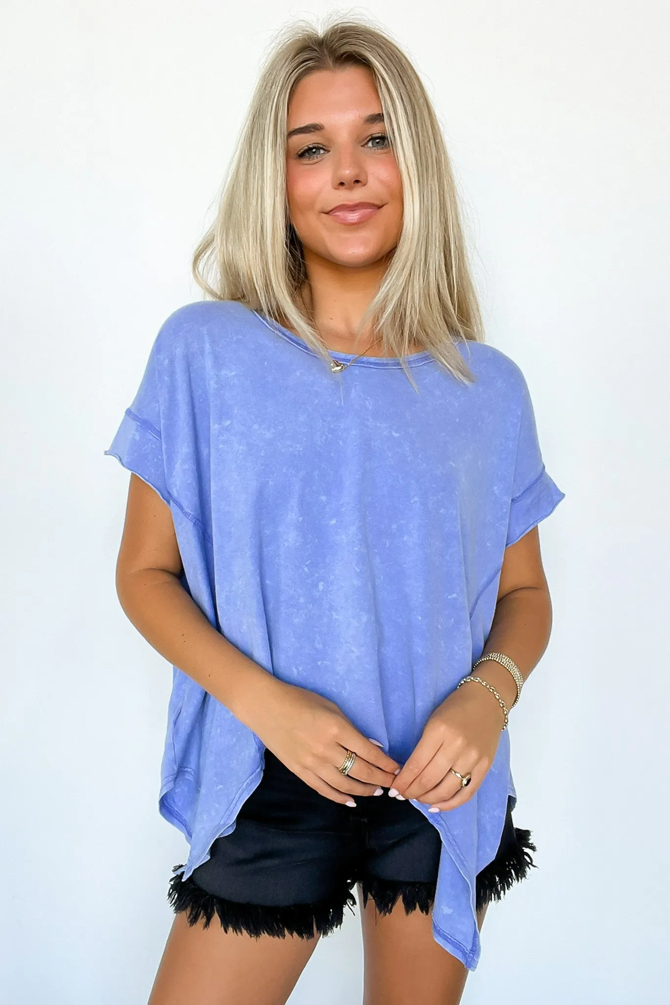 Roni Washed Relaxed Short Sleeve Top - BACK IN STOCK