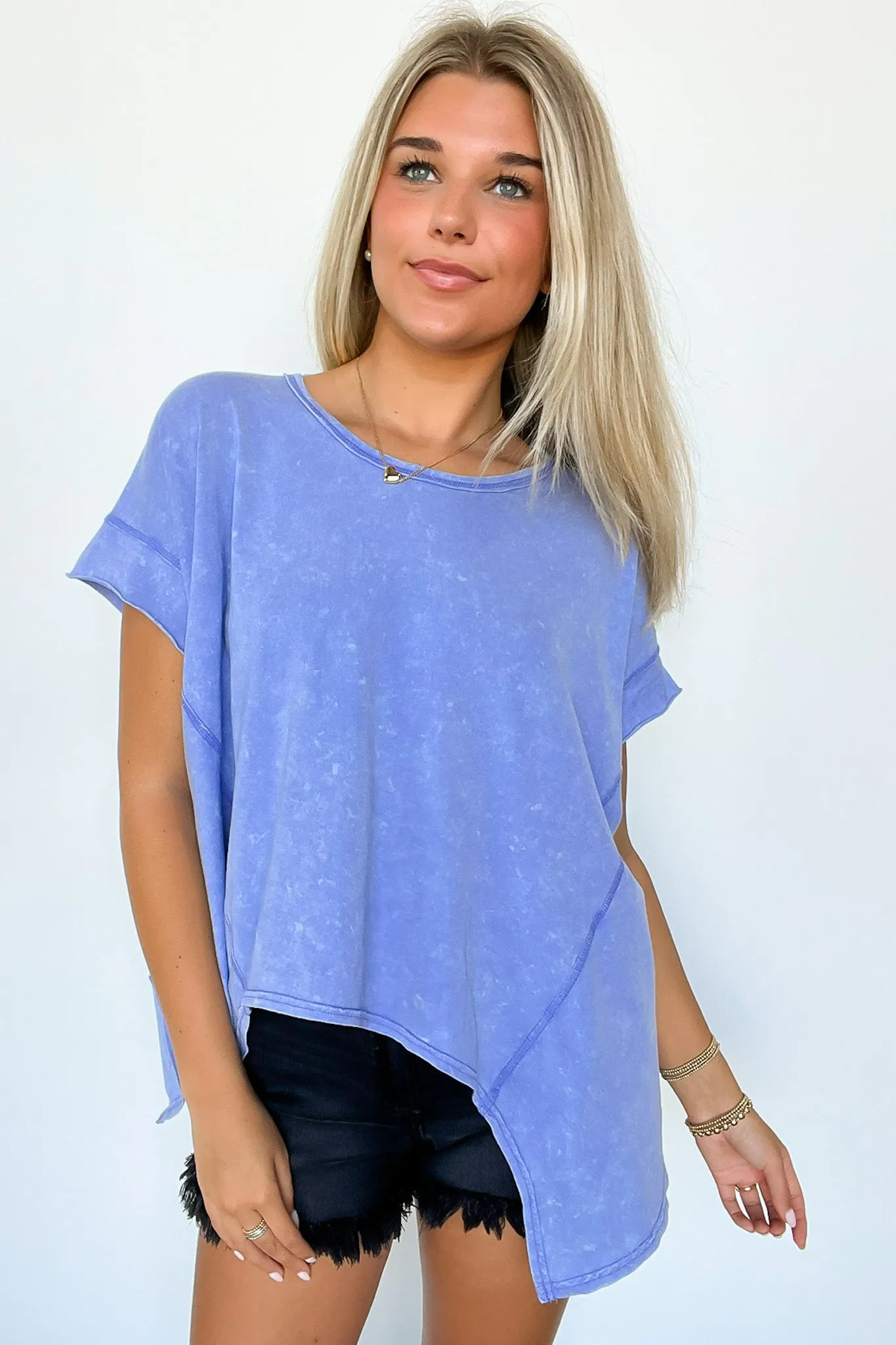 Roni Washed Relaxed Short Sleeve Top - BACK IN STOCK