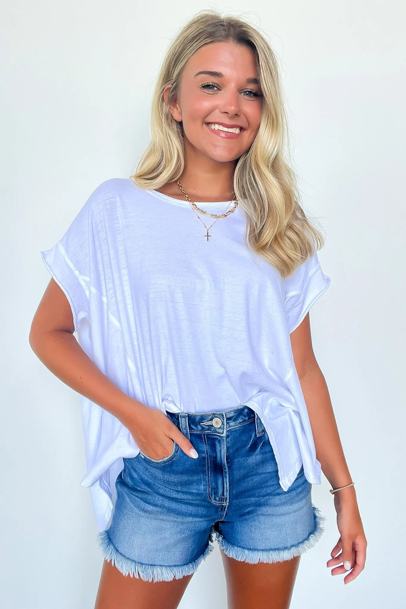 Roni Washed Relaxed Short Sleeve Top - BACK IN STOCK