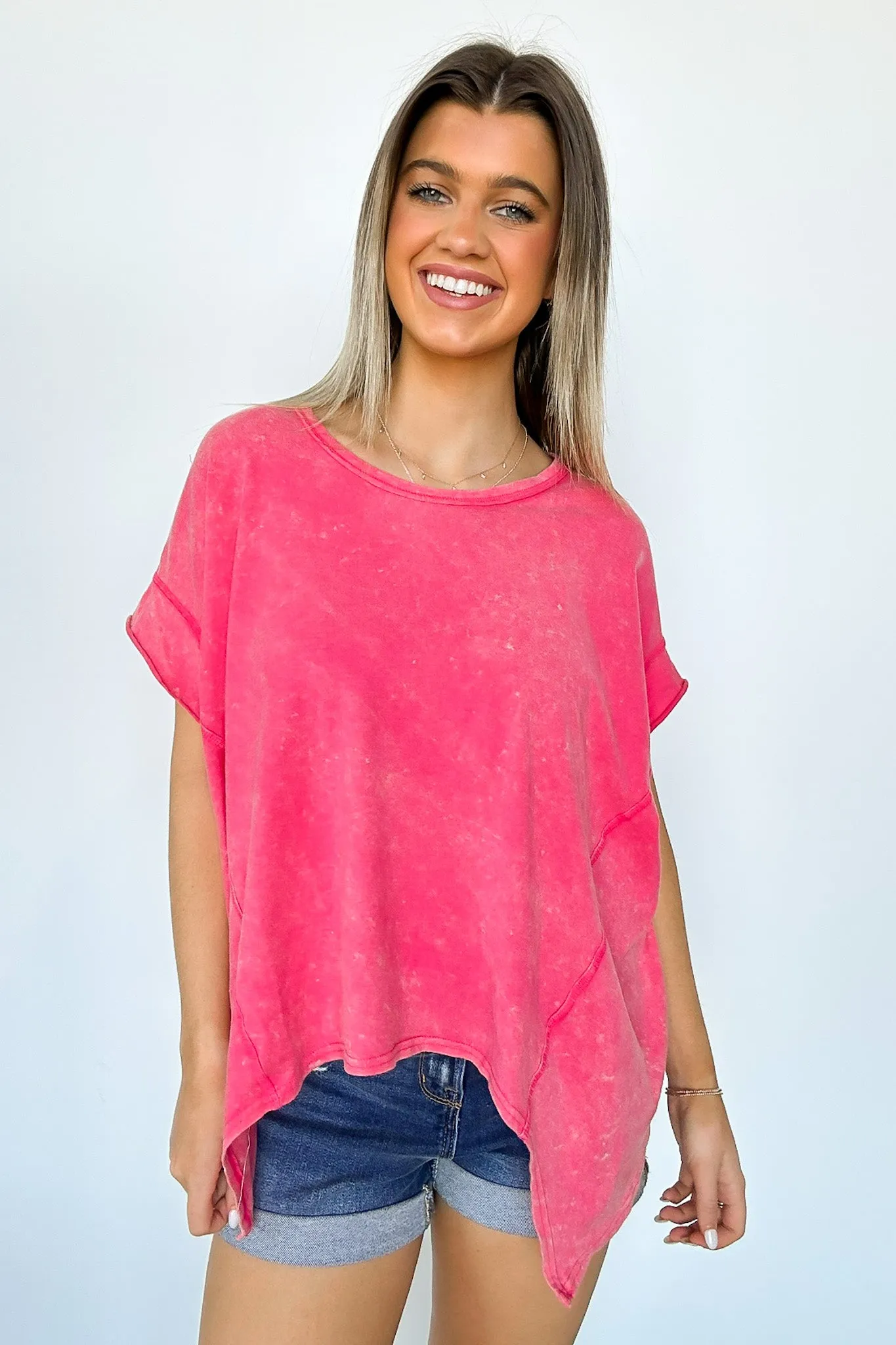 Roni Washed Relaxed Short Sleeve Top - BACK IN STOCK