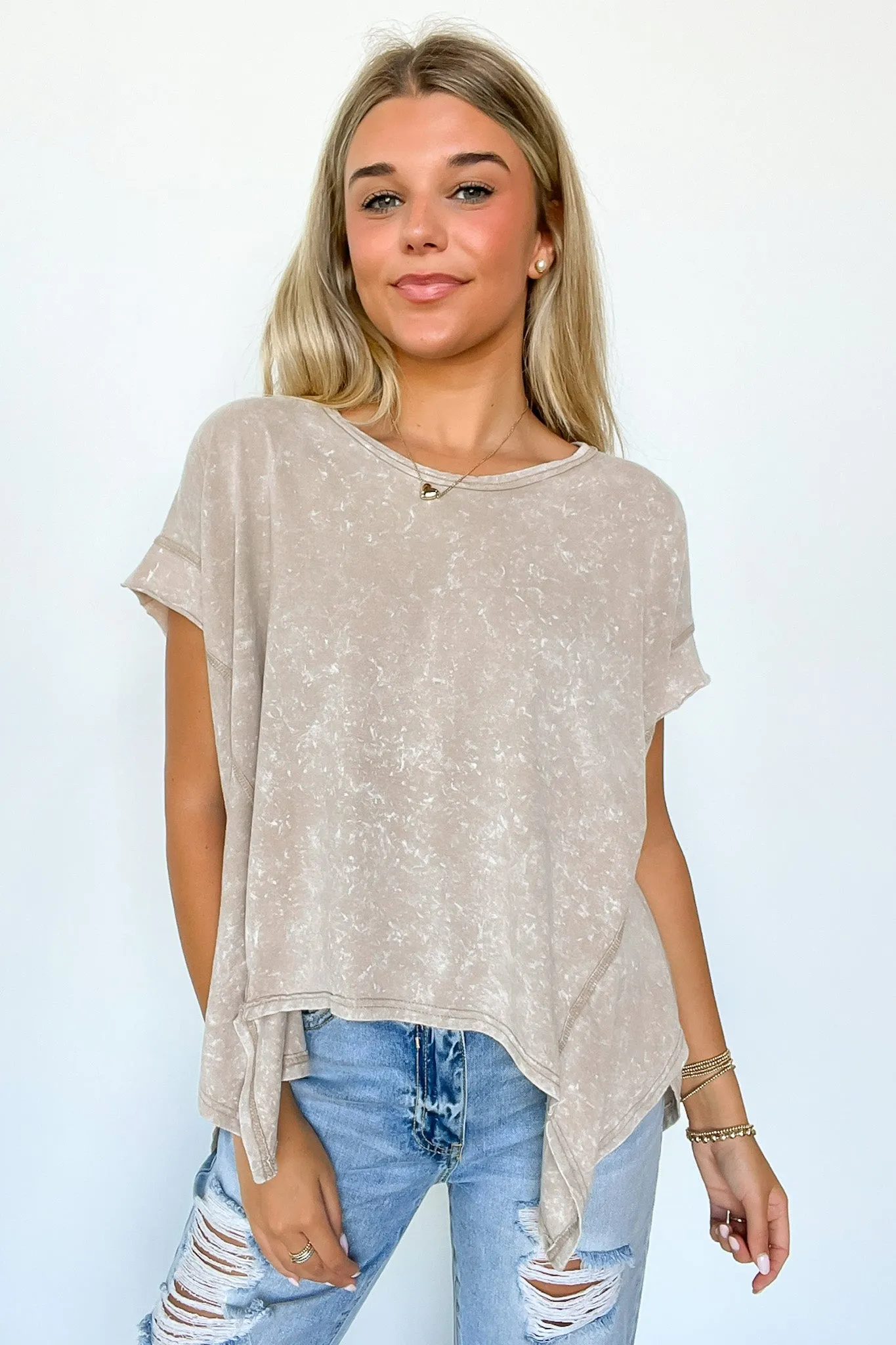 Roni Washed Relaxed Short Sleeve Top - BACK IN STOCK