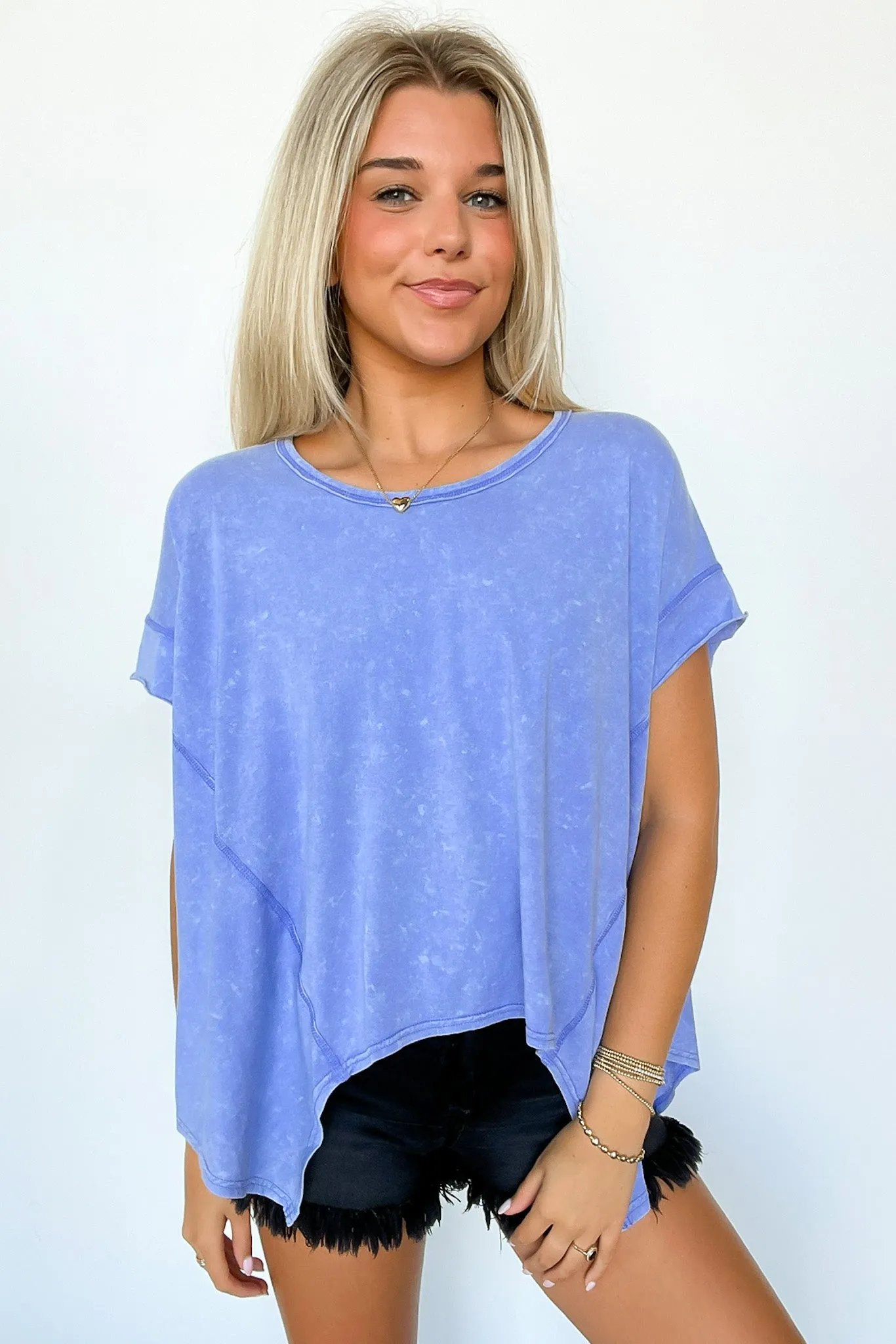 Roni Washed Relaxed Short Sleeve Top - BACK IN STOCK