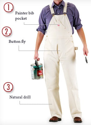 Sale: Men’s Natural Painter Overall by ROUND HOUSE Made in USA 71