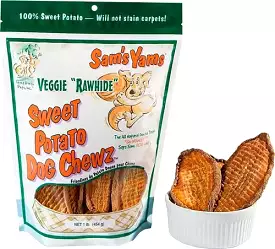 Sam's Yams Veggie Rawhide Dog Chewz 14oz Made in America