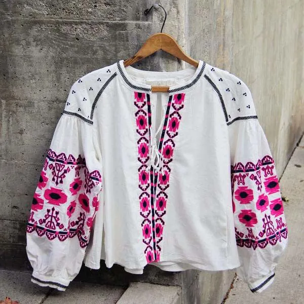 Saskatoon Boho Jacket in White