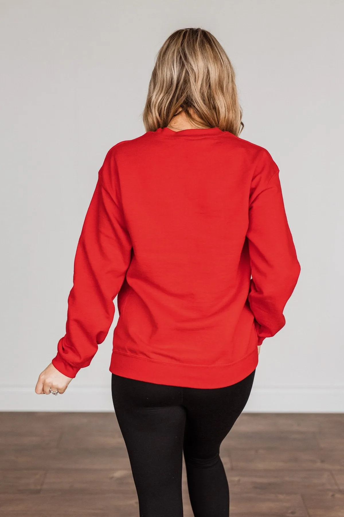 She's A Beaut, Clark Graphic Pullover- Red