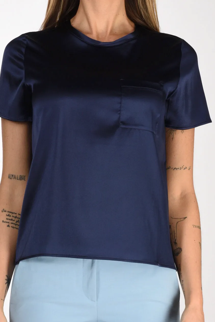 Shirt C Zero Tshirt Seta Blu Donna